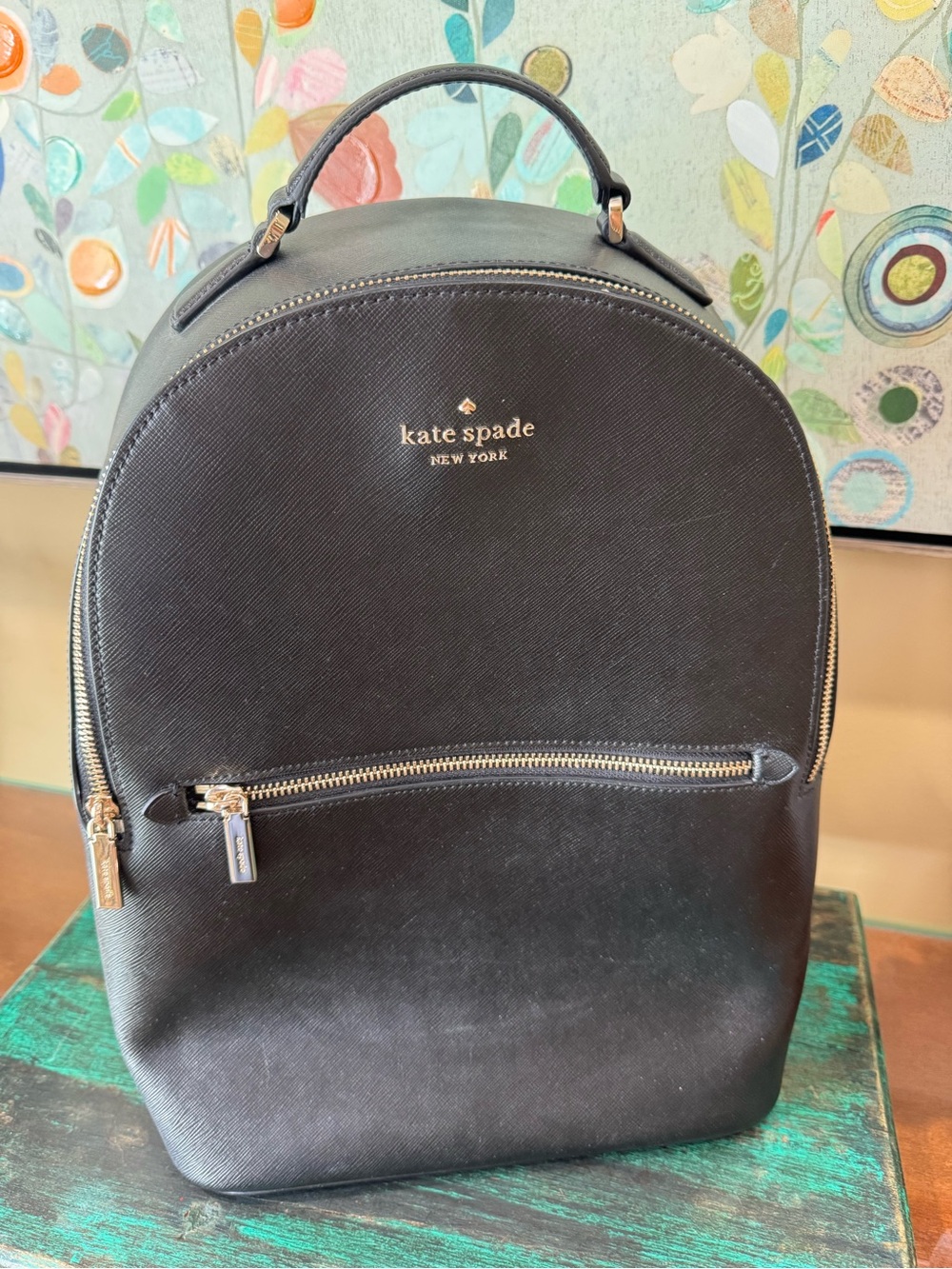 Kate Spade New York Black Leather Backpack